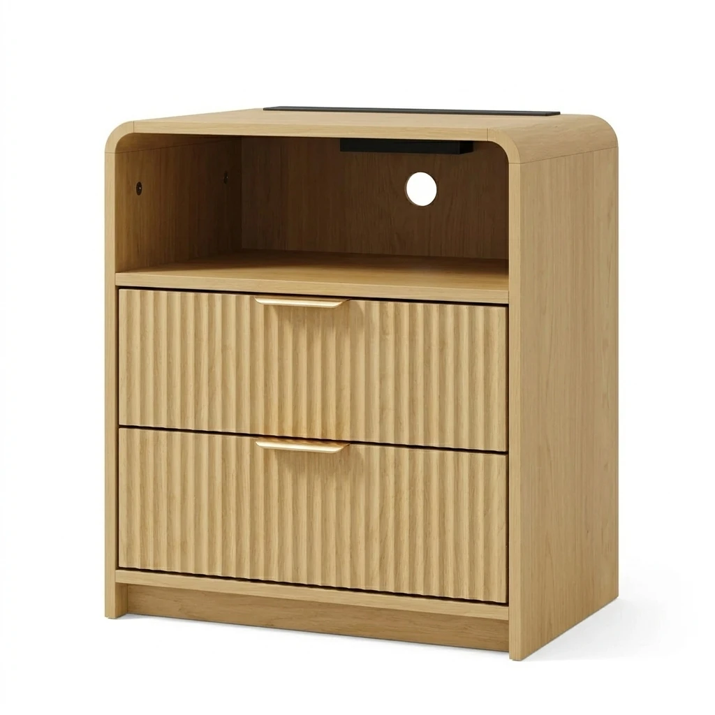 Open Shelf Nightstand